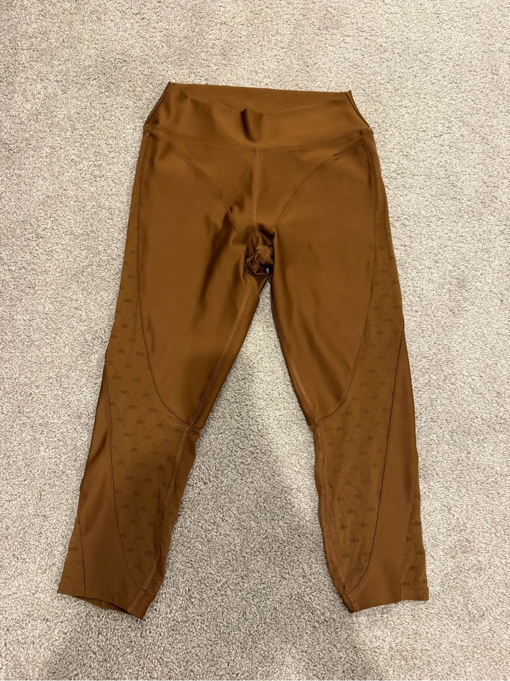 Alo Yoga Airlift Mesh High-Waist Celeste Capri Leggings Size Large